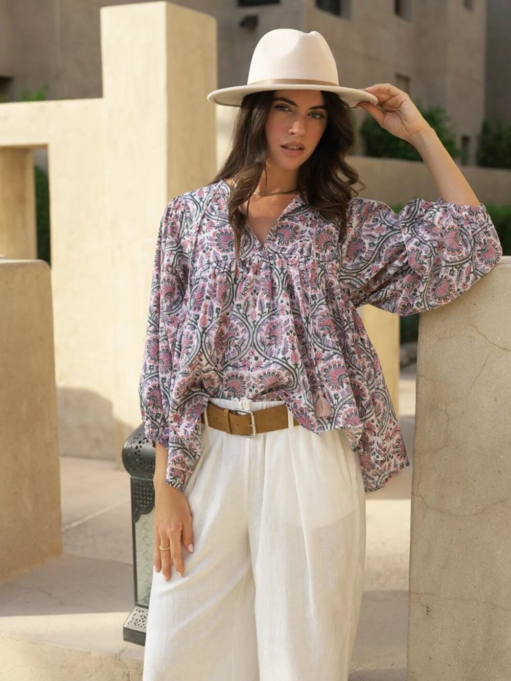 House of Sundar Meera Blouse in Wisteria Size L